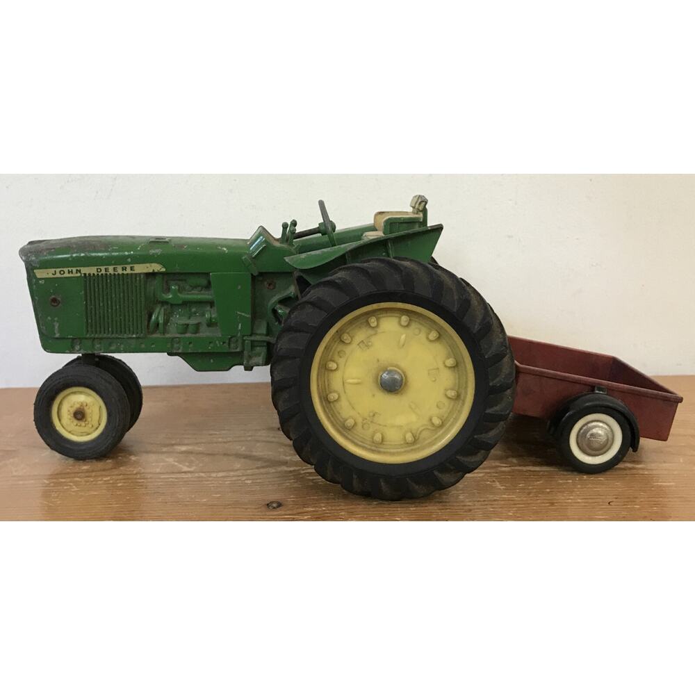 Vintage US Zone Germany Schuco Ingenico Carreto John Deere Tractor Trailer Toy